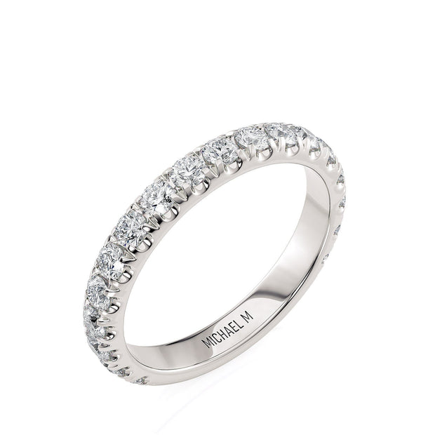 MICHAEL M Engagement Rings 18K White Gold Wedding Band R731B