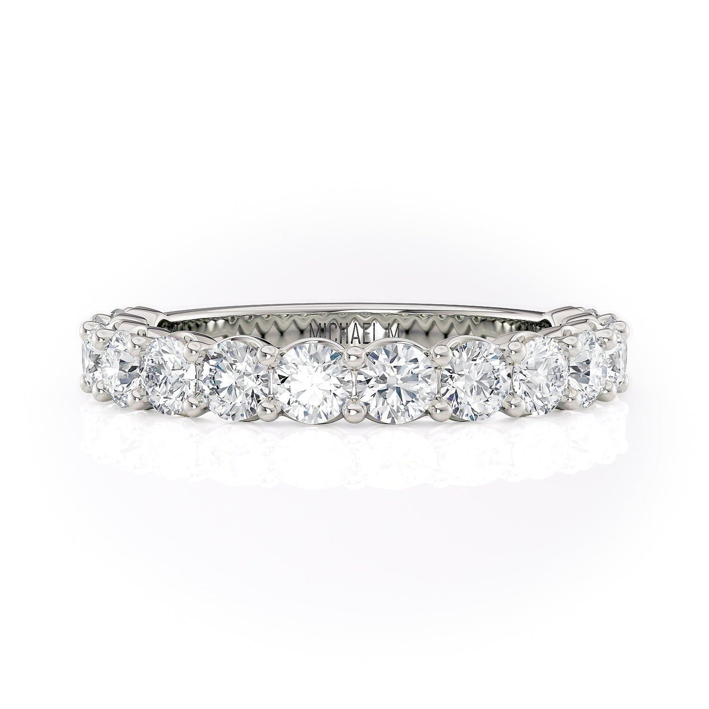 MICHAEL M Engagement Rings 18K White Gold Wedding Band R736B