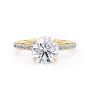 MICHAEL M Engagement Rings 18K Yellow Gold Crown R706-1.5 Round R706-1.5YG