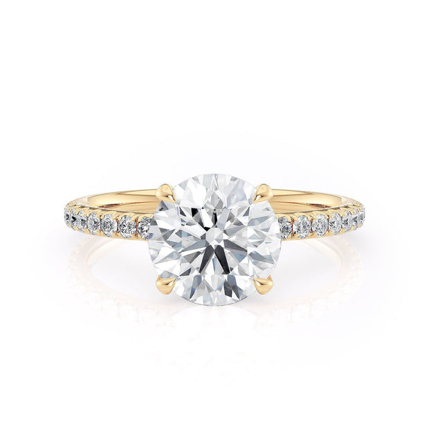 MICHAEL M Engagement Rings 18K Yellow Gold Crown R706-1.5 Round R706-1.5YG