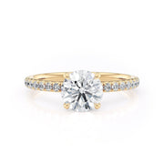 MICHAEL M Engagement Rings 18K Yellow Gold Crown R706-1 Round R706-1YG