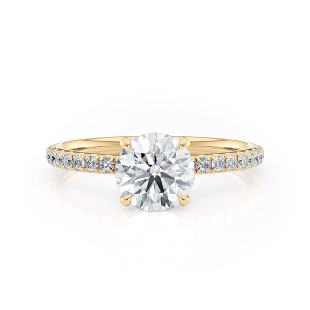 MICHAEL M Engagement Rings 18K Yellow Gold Crown R706-1 Round R706-1YG