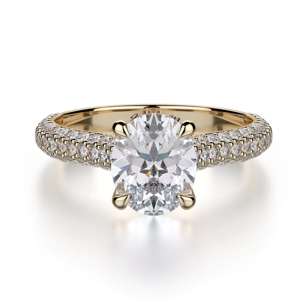 MICHAEL M Engagement Rings 18K Yellow Gold Crown R708-2 R708-2YG