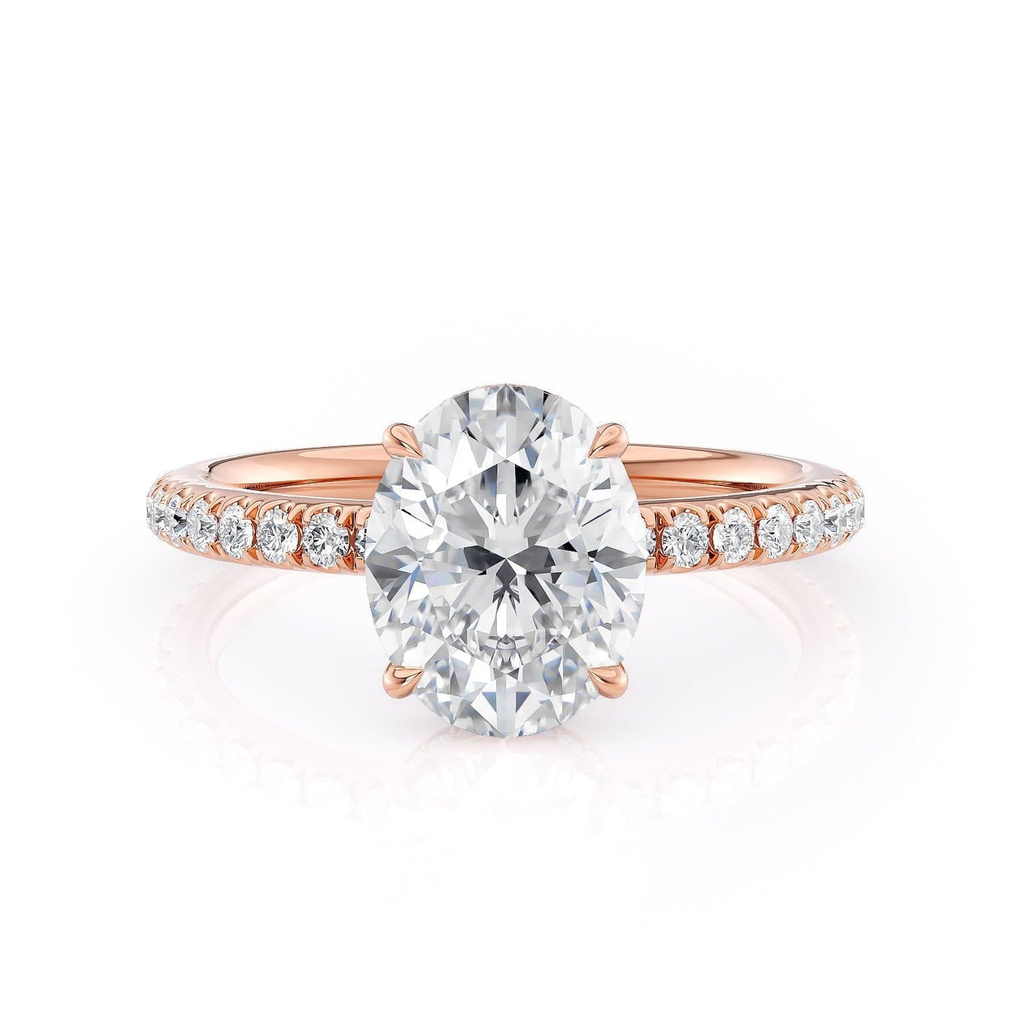MICHAEL M Engagement Rings 18K Yellow Gold Crown R715-2 Oval R715-2YG