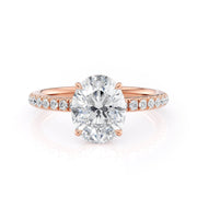 MICHAEL M Engagement Rings 18K Yellow Gold Crown R715-2 Oval R715-2YG