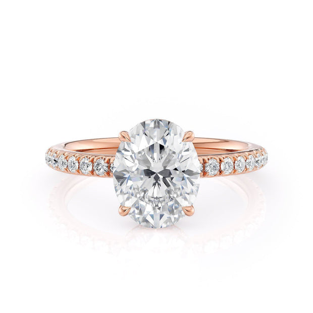 MICHAEL M Engagement Rings 18K Yellow Gold Crown R715-2 Oval R715-2YG