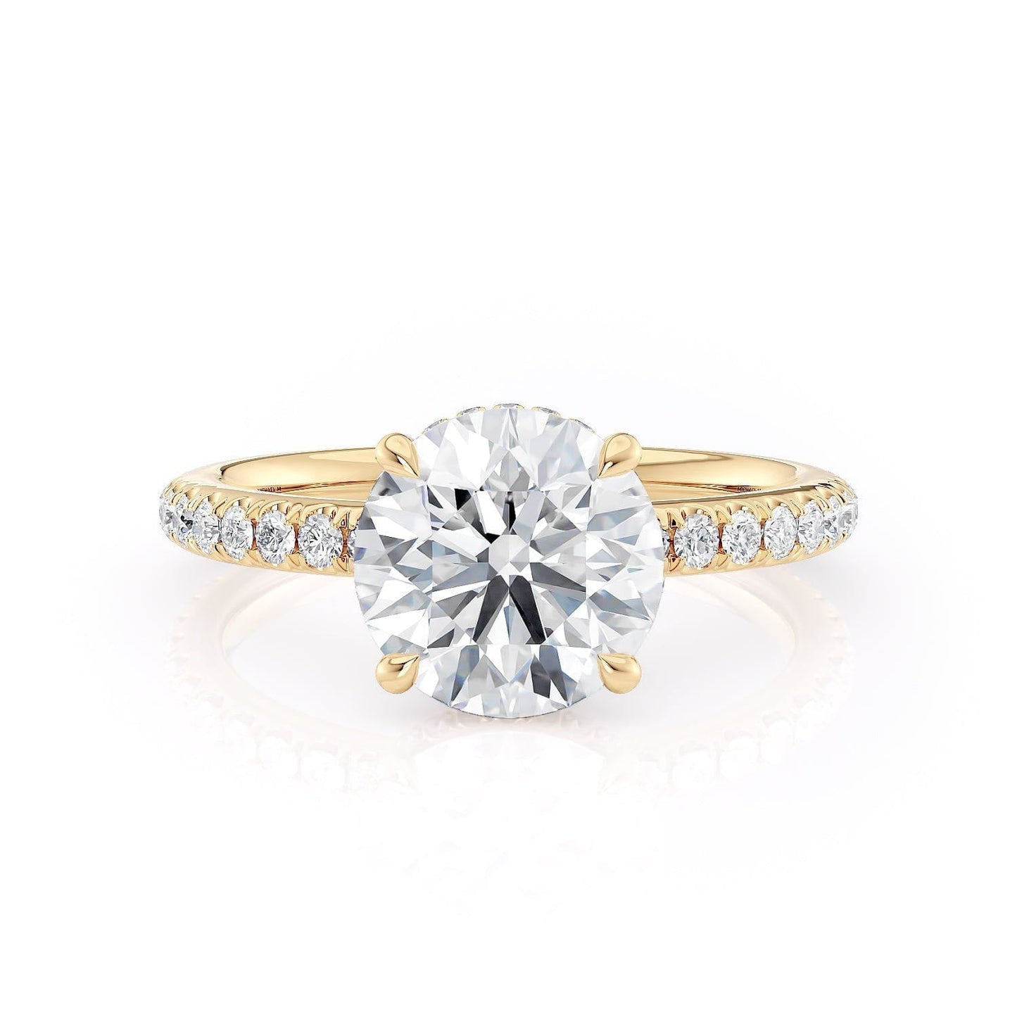 MICHAEL M Engagement Rings 18K Yellow Gold Crown R742-2 R742-2YG