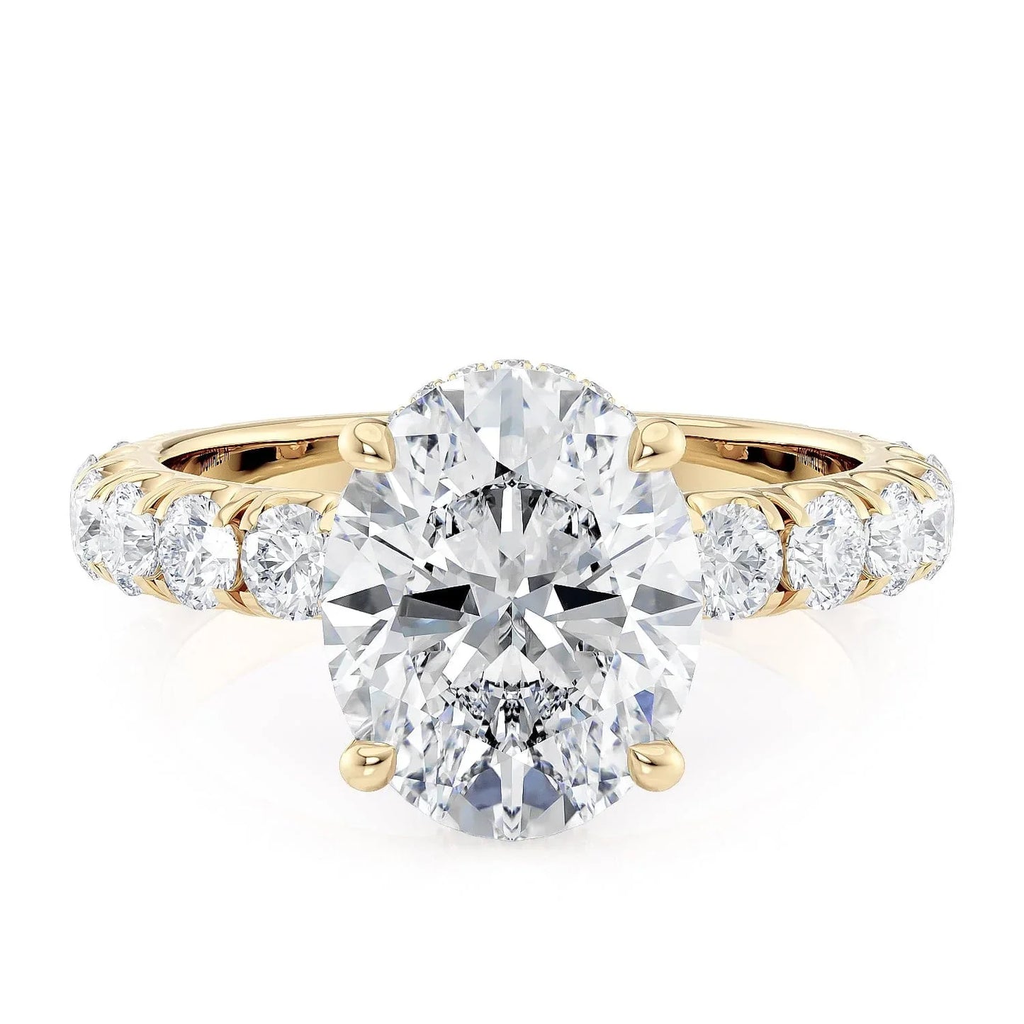 MICHAEL M Engagement Rings 18K Yellow Gold Crown R793-3-OV