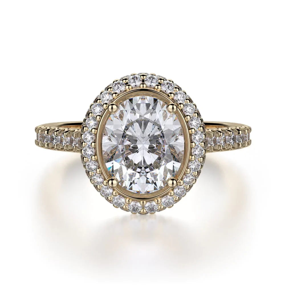 MICHAEL M Engagement Rings 18K Yellow Gold Defined R737-2OV R737-2OVYG