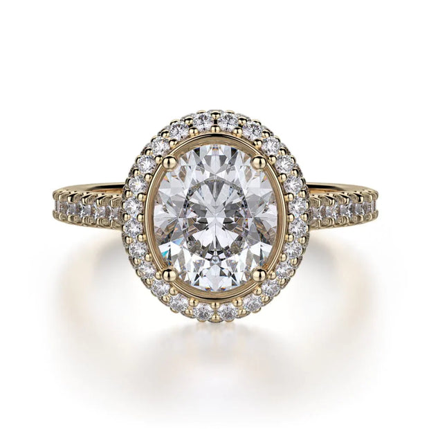 MICHAEL M Engagement Rings 18K Yellow Gold Defined R737-2OV R737-2OVYG