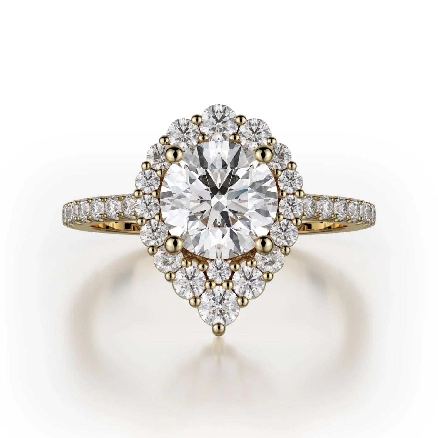 MICHAEL M Engagement Rings 18K Yellow Gold Defined R785-2 R785-2YG
