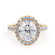 MICHAEL M Engagement Rings 18K Yellow Gold Europa R320L-3-OV R320L-3-OV-YG