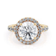 MICHAEL M Engagement Rings 18K Yellow Gold Europa R320L-3 Round R320L-3YG