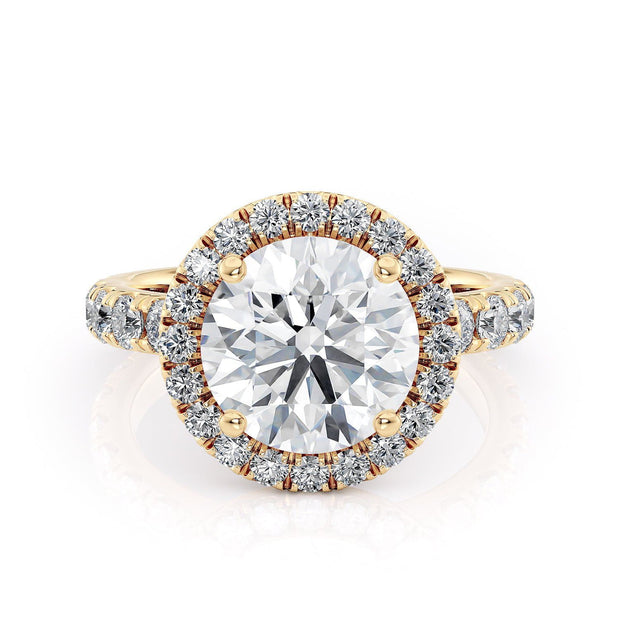 MICHAEL M Engagement Rings 18K Yellow Gold Europa R320L-3 Round R320L-3YG