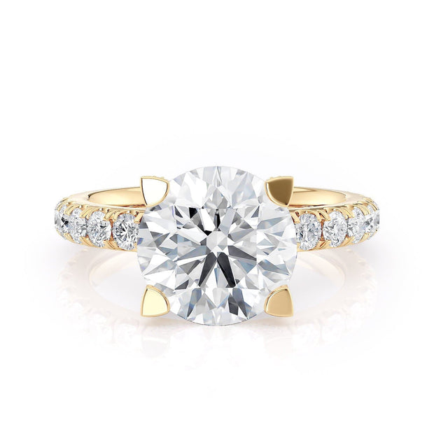 MICHAEL M Engagement Rings 18K Yellow Gold Europa R371L-3 R371L-3YG