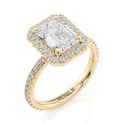 MICHAEL M Engagement Rings 18K Yellow Gold Europa R777-3 Emerald