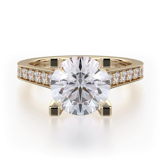 MICHAEL M Engagement Rings 18K Yellow Gold Love R697-2 R697-2YG
