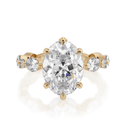 MICHAEL M Engagement Rings 18K Yellow Gold Monarch R833-3 Oval