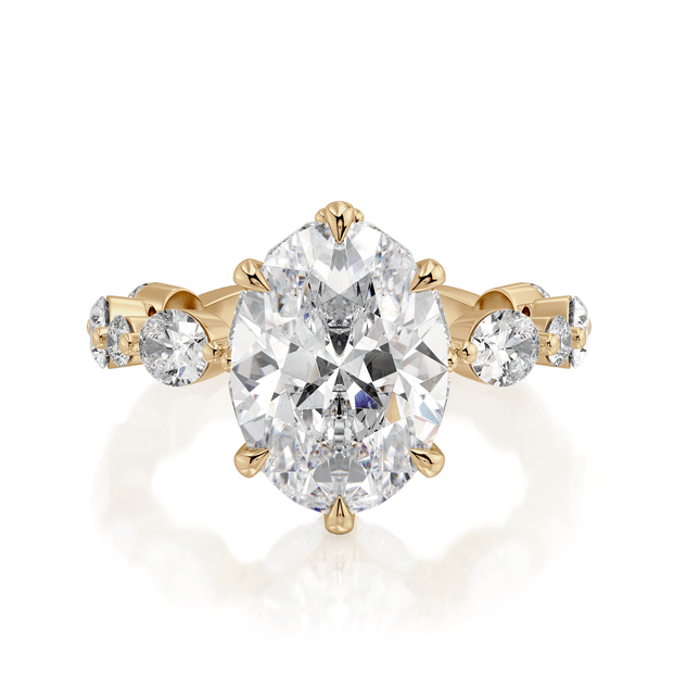 MICHAEL M Engagement Rings 18K Yellow Gold Monarch R833-3 Oval