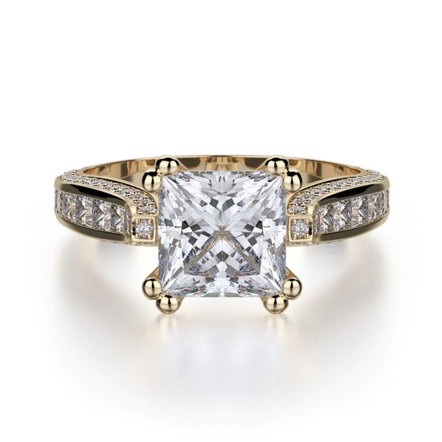MICHAEL M Engagement Rings 18K Yellow Gold Princess R431-2 R431-2YG