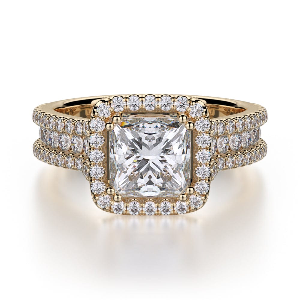MICHAEL M Engagement Rings 18K Yellow Gold Princess R466-2 R466-2YG