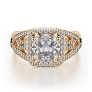 MICHAEL M Engagement Rings 18K Yellow Gold Princess R657-2 R657-2YG