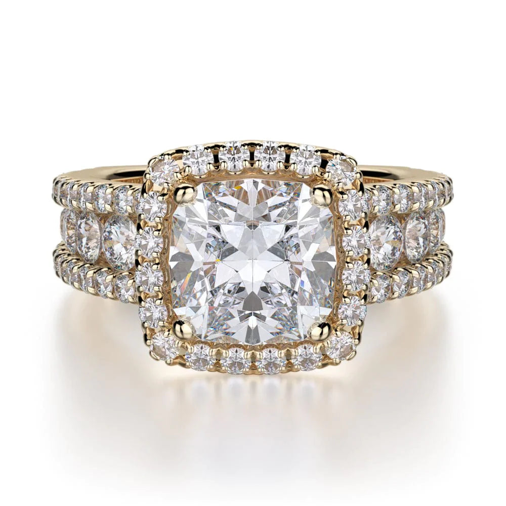 MICHAEL M Engagement Rings 18K Yellow Gold Princess R663-2 R663-2YG