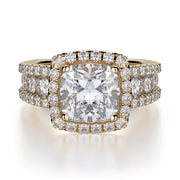 MICHAEL M Engagement Rings 18K Yellow Gold Princess R663-2 R663-2YG