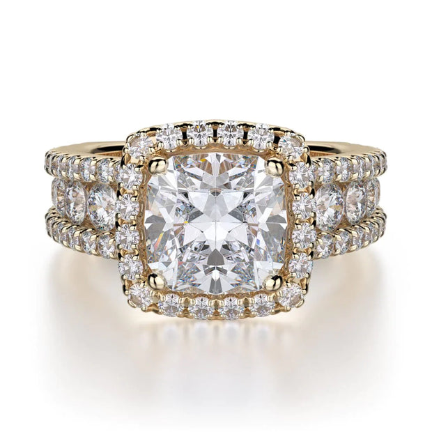 MICHAEL M Engagement Rings 18K Yellow Gold Princess R663-2 R663-2YG