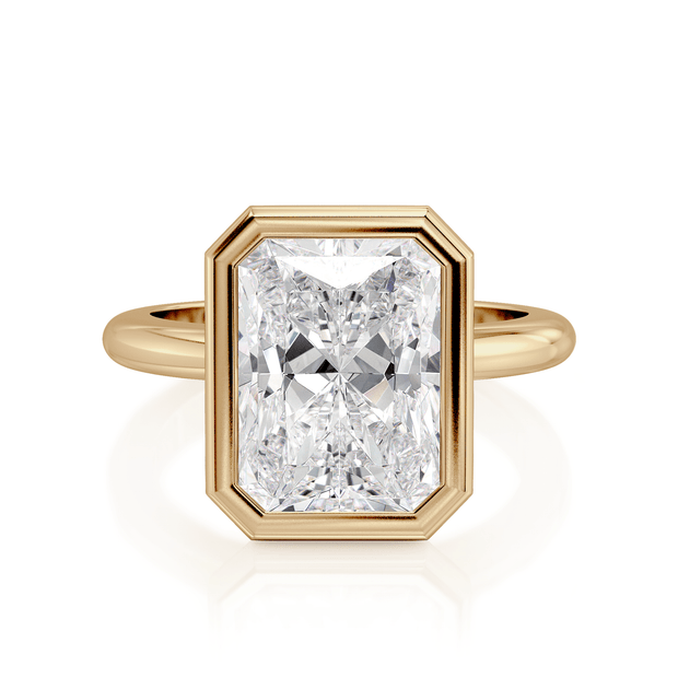 MICHAEL M Engagement Rings 18K Yellow Gold Solitaire R838-3 Radiant R838-3-RA-YG