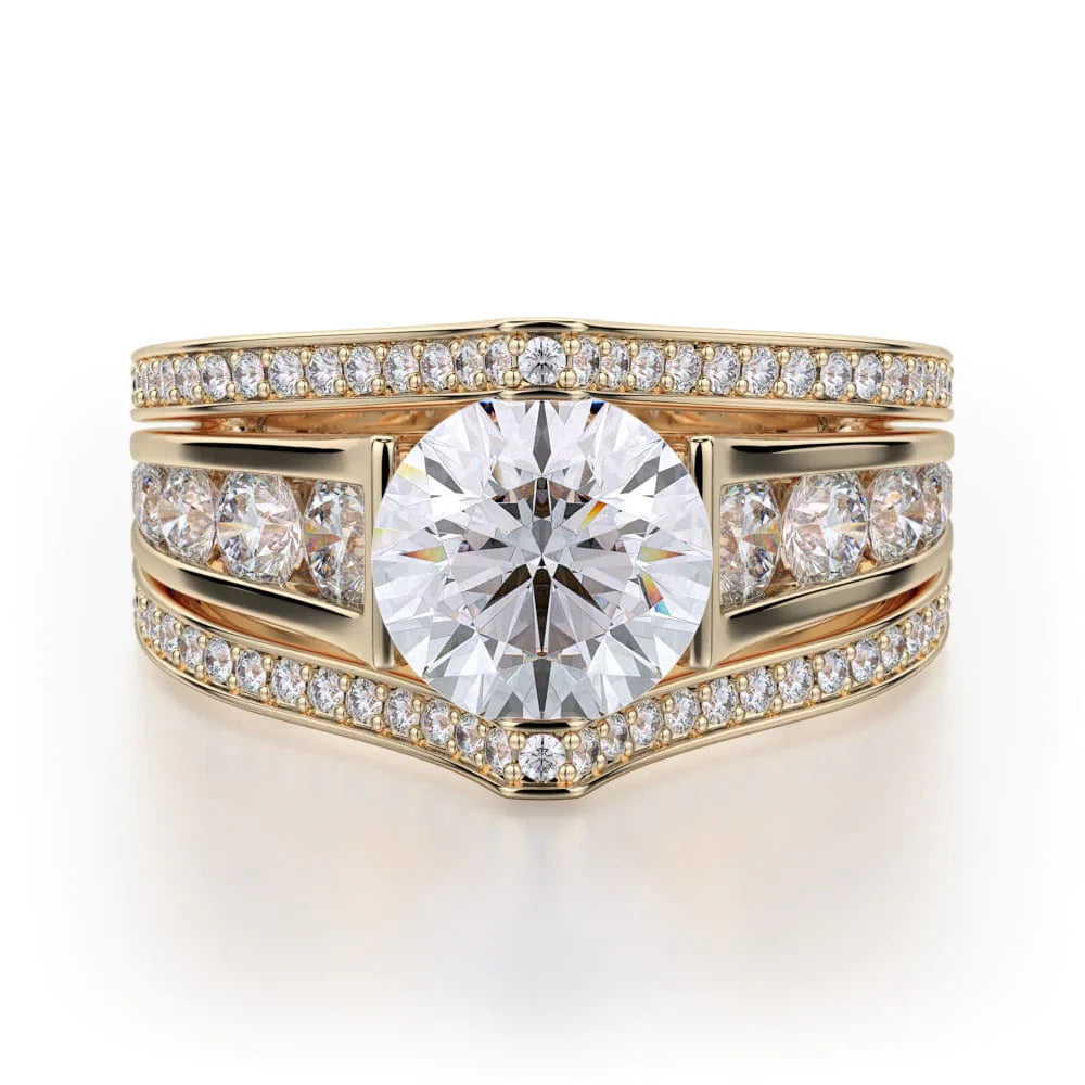MICHAEL M Engagement Rings 18K Yellow Gold Stella R417-2 R417-2YG