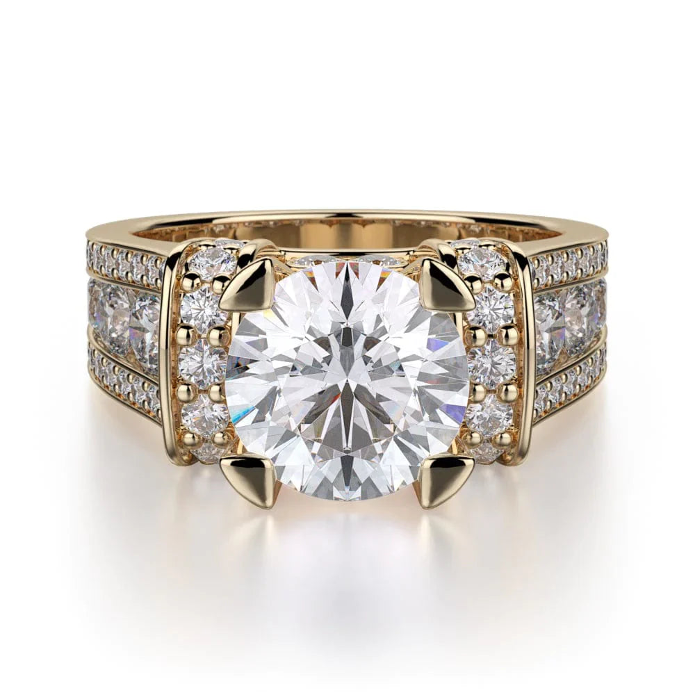 MICHAEL M Engagement Rings 18K Yellow Gold Strada R406-2 R406-2YG