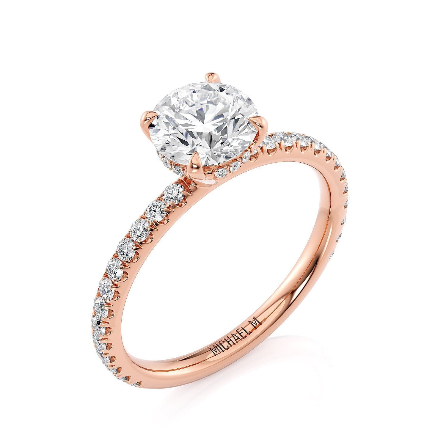 MICHAEL M Engagement Rings Crown R706-1 Round