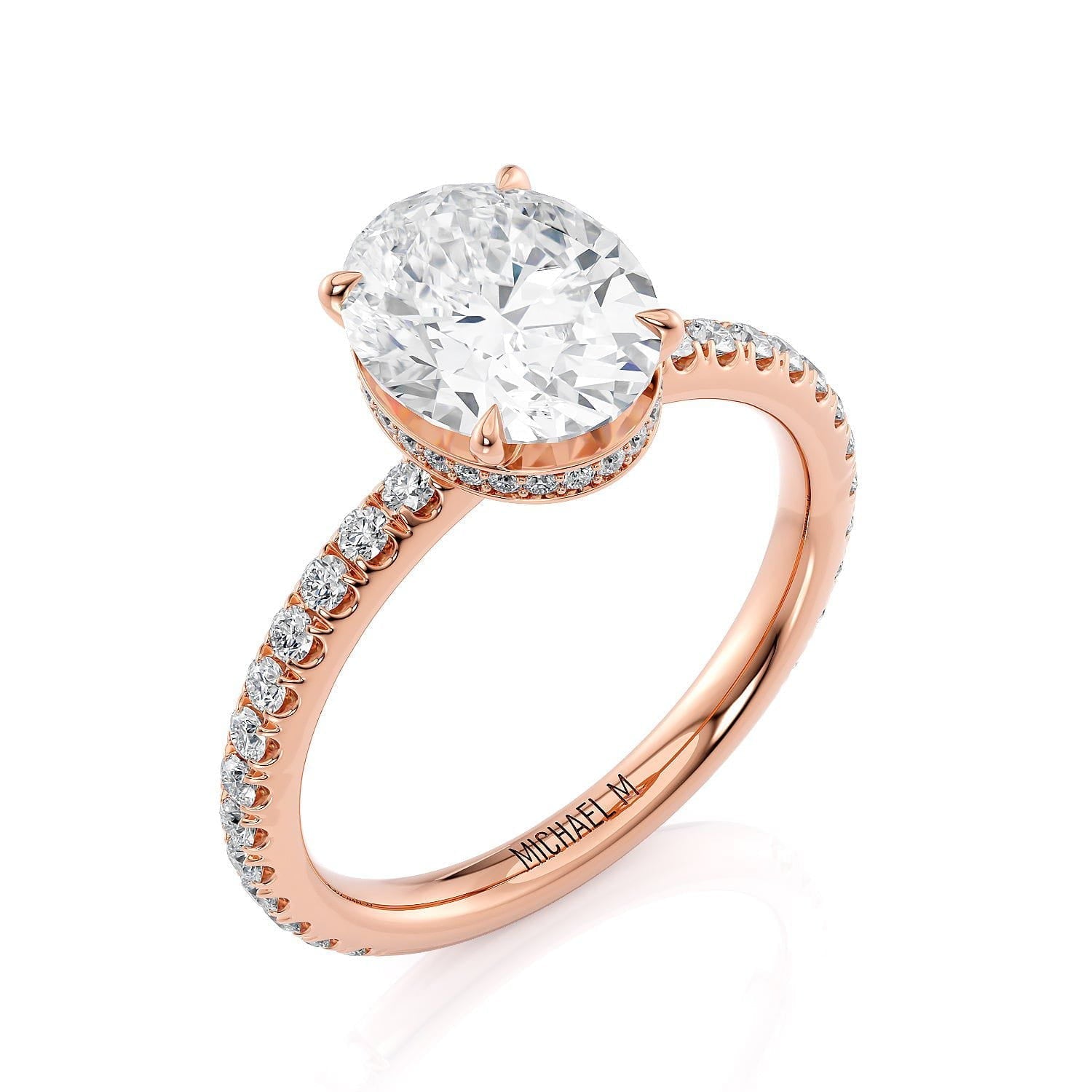 MICHAEL M Engagement Rings Crown R715-2 Oval