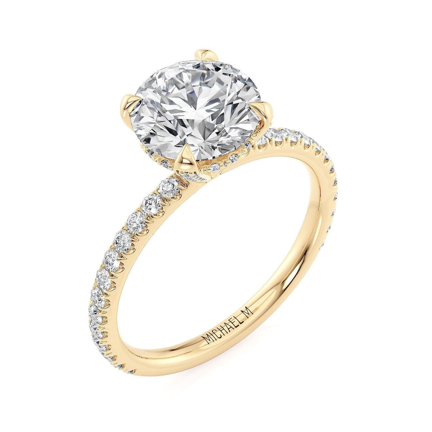 MICHAEL M Engagement Rings Crown R753-2 Round