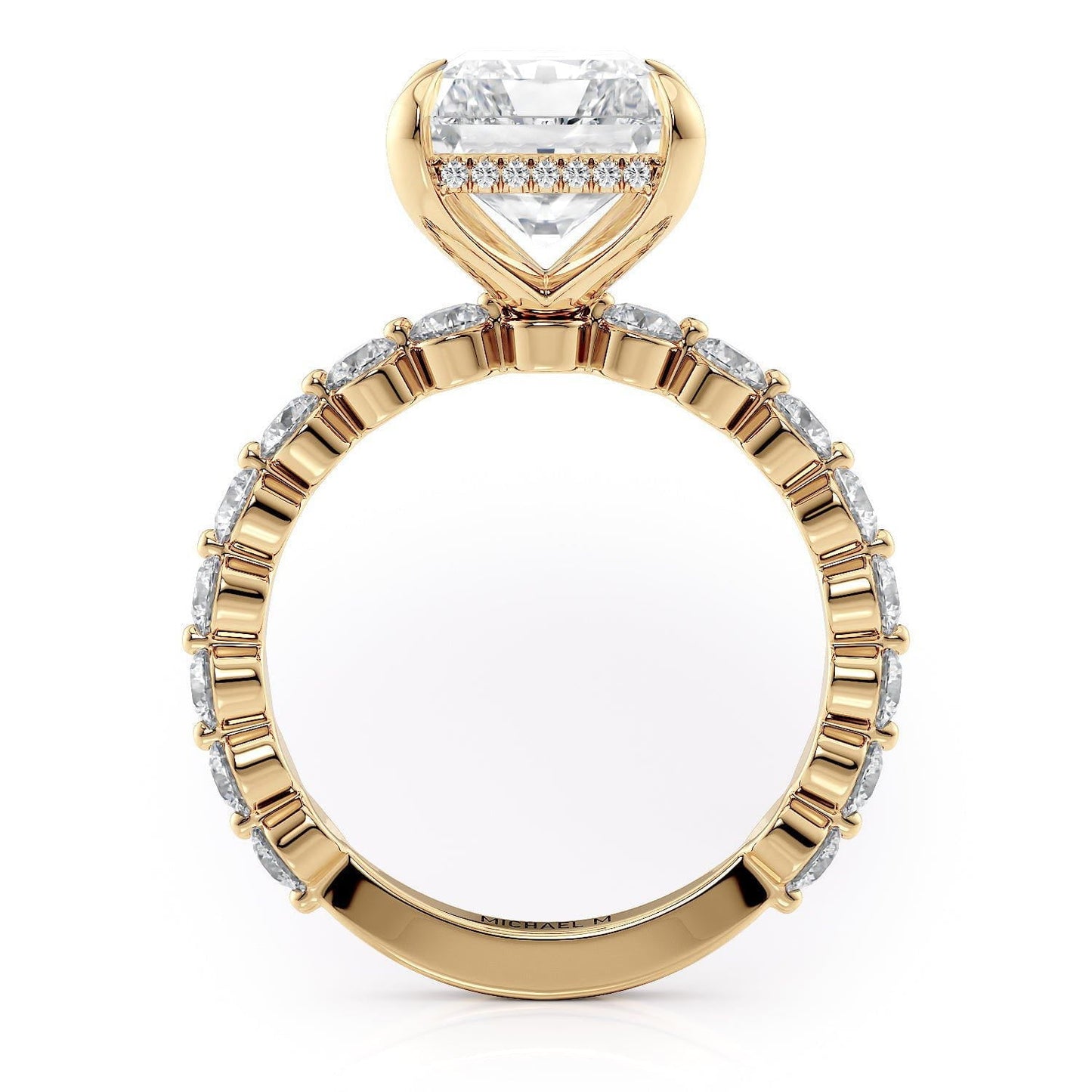MICHAEL M Engagement Rings Crown R782-3 Radiant