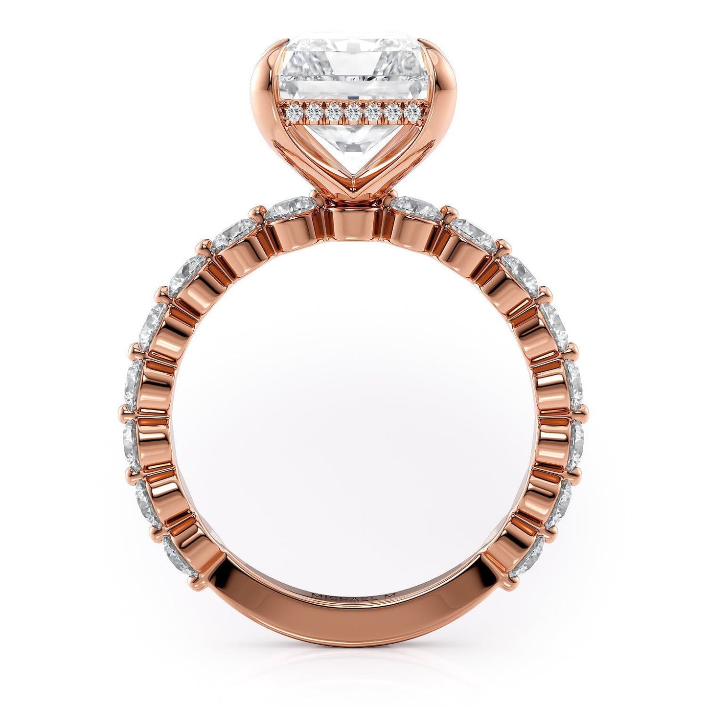 MICHAEL M Engagement Rings Crown R782-3 Radiant