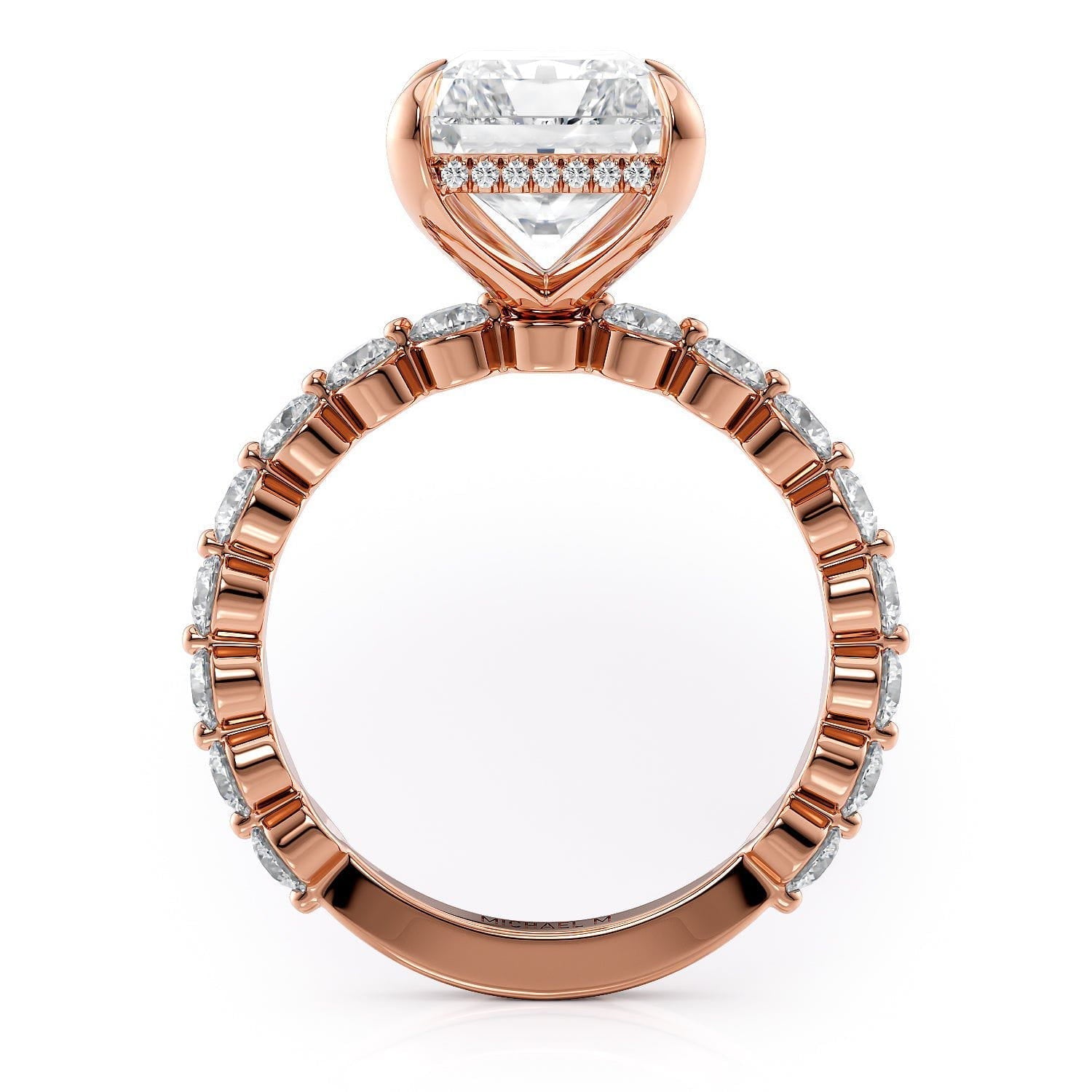 MICHAEL M Engagement Rings Crown R782-3 Radiant