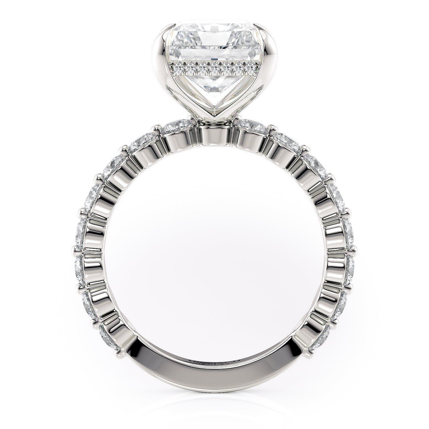 MICHAEL M Engagement Rings Crown R782-3 Radiant