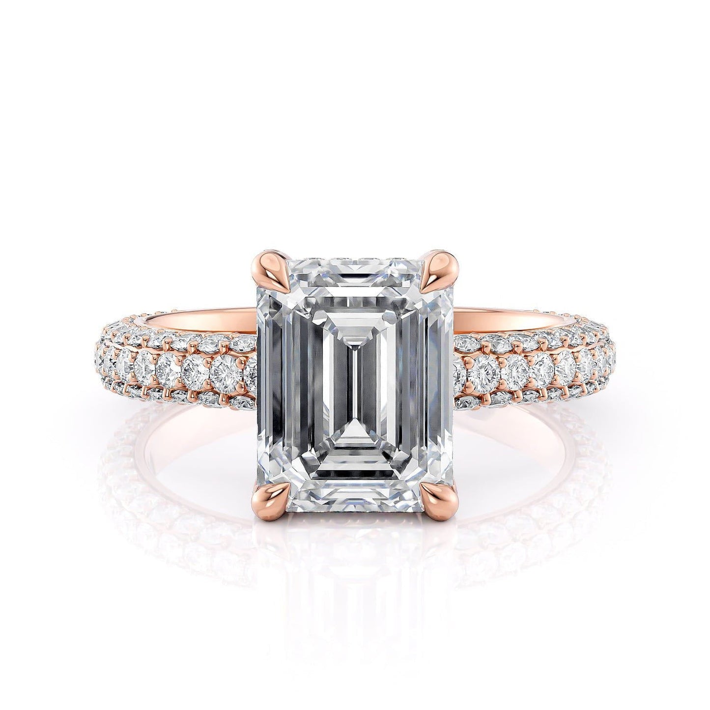 MICHAEL M Engagement Rings Crown R812PV-3 Emerald
