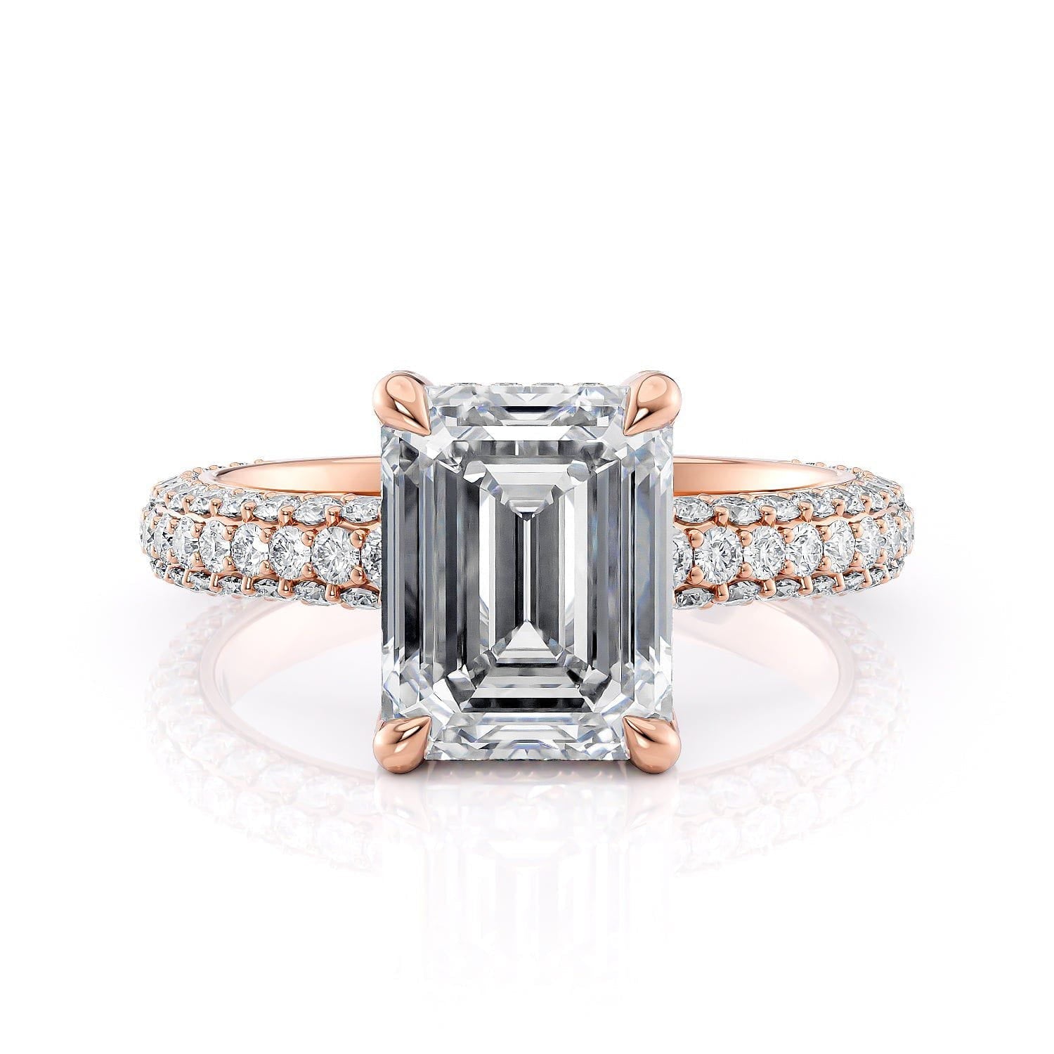 MICHAEL M Engagement Rings Crown R812PV-3 Emerald