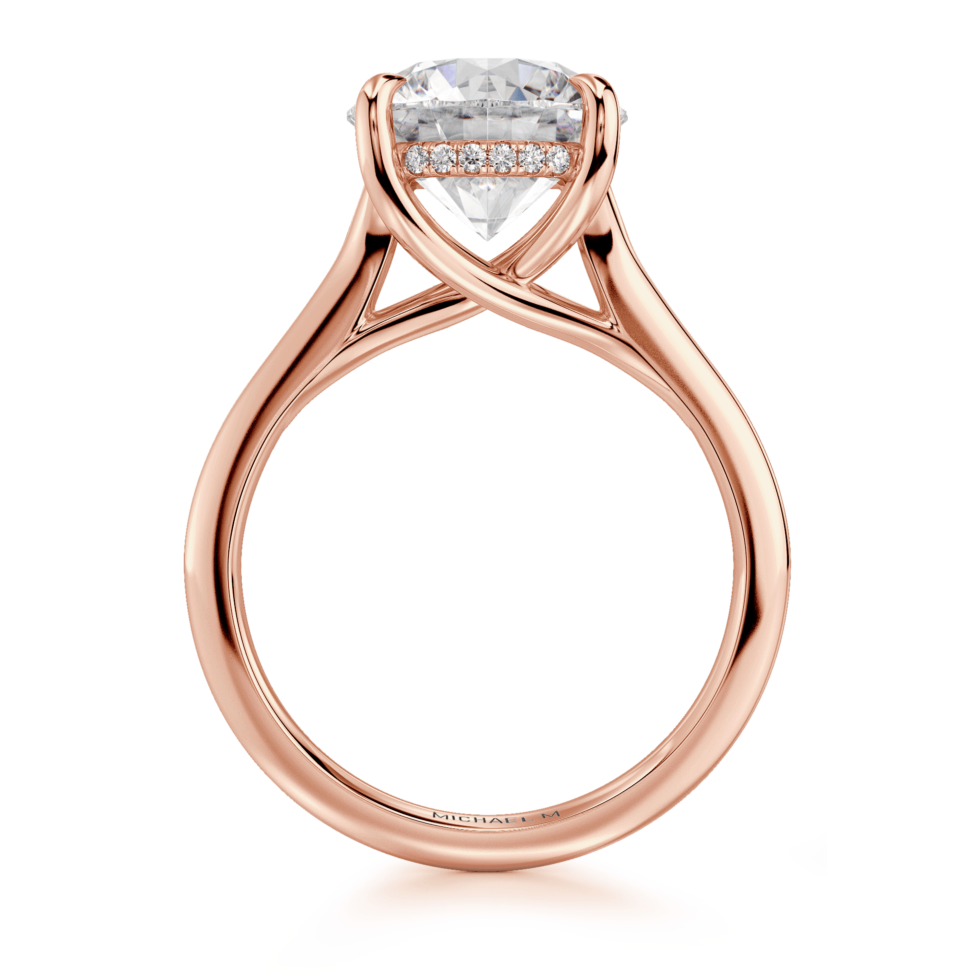 MICHAEL M Engagement Rings Crown R828-3 Round