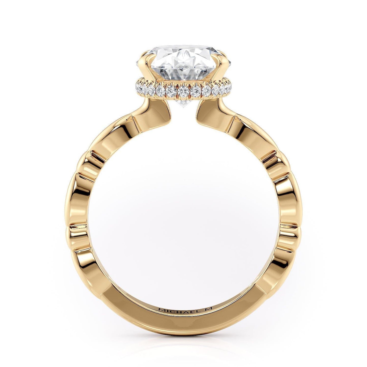 MICHAEL M Engagement Rings Crown R829-3 Oval