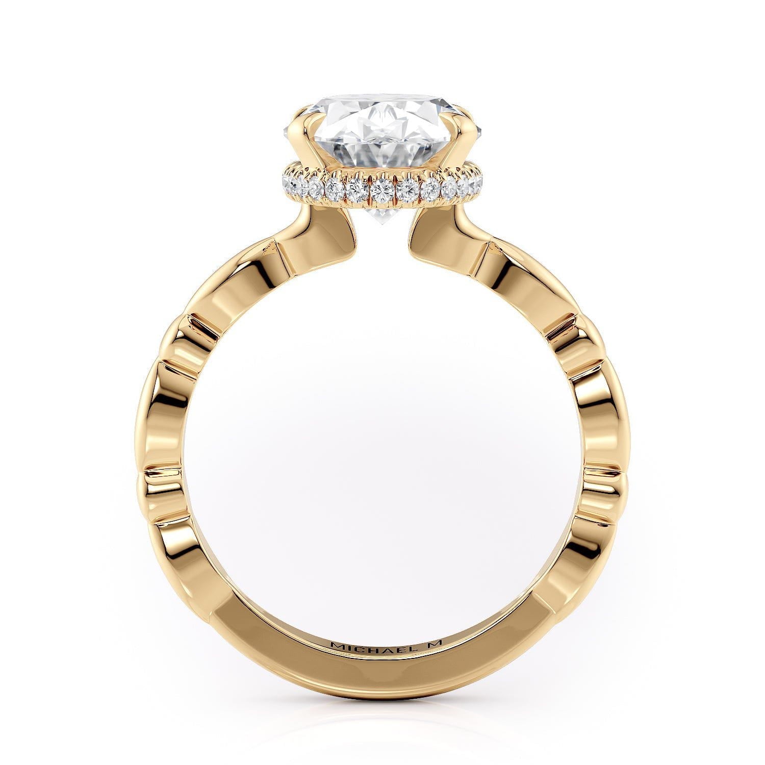 MICHAEL M Engagement Rings Crown R829-3 Oval