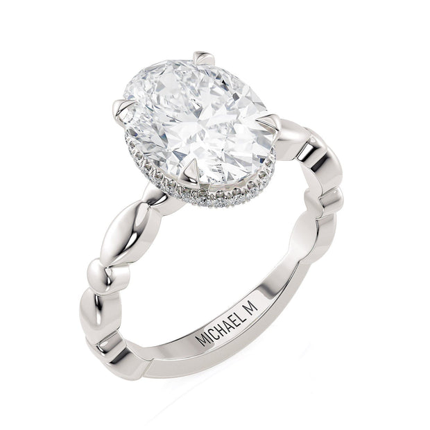 MICHAEL M Engagement Rings Crown R829-3 Oval