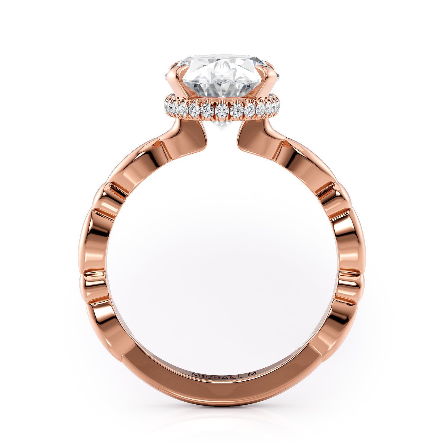 MICHAEL M Engagement Rings Crown R829-3 Oval