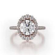 MICHAEL M Engagement Rings DEFINED R739 Brilliant Round with a Graduated Halo