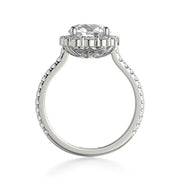 MICHAEL M Engagement Rings DEFINED R739 Brilliant Round with a Graduated Halo