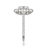 MICHAEL M Engagement Rings DEFINED R739 Brilliant Round with a Graduated Halo