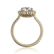 MICHAEL M Engagement Rings DEFINED R739 Brilliant Round with a Graduated Halo